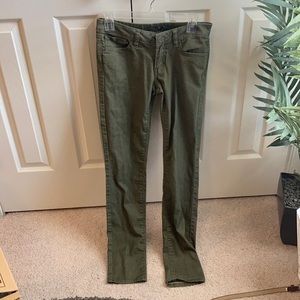 Green denim pants